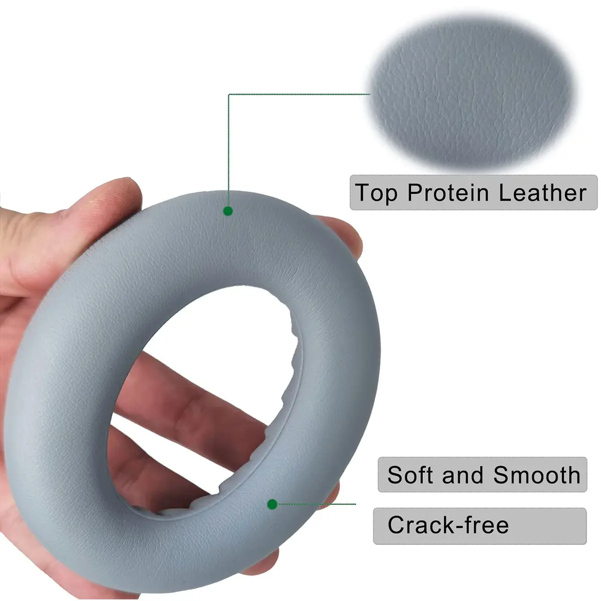 Luckvan Replacement Ear Pads for Bose 700 Headphones - NC700 Ear Pads Cushion Silver (2-Pack, 7.6cm x 10.2cm x 1.3cm) - view 3