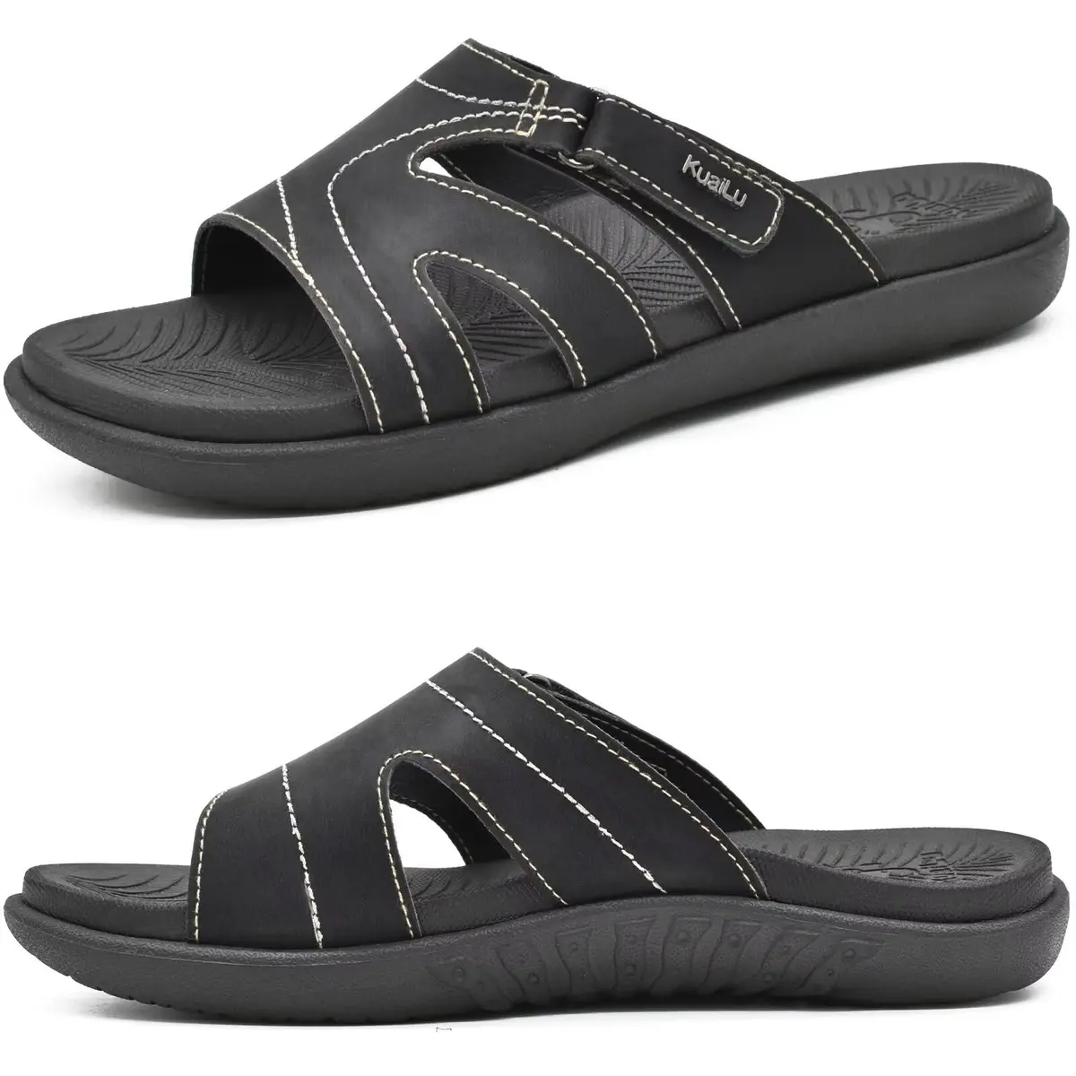 KuaiLu Womens Orthotic Slides Arch Support Slip On Sandals Size 8 | Supportive & Comfortable for Daily Wear - main product image