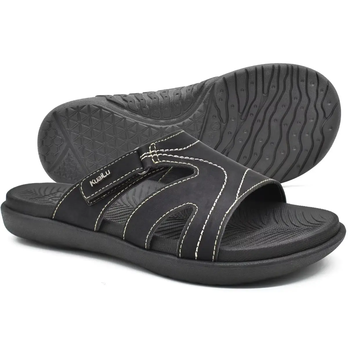 KuaiLu Womens Orthotic Slides Arch Support Slip On Sandals Size 8 | Supportive & Comfortable for Daily Wear - view 7
