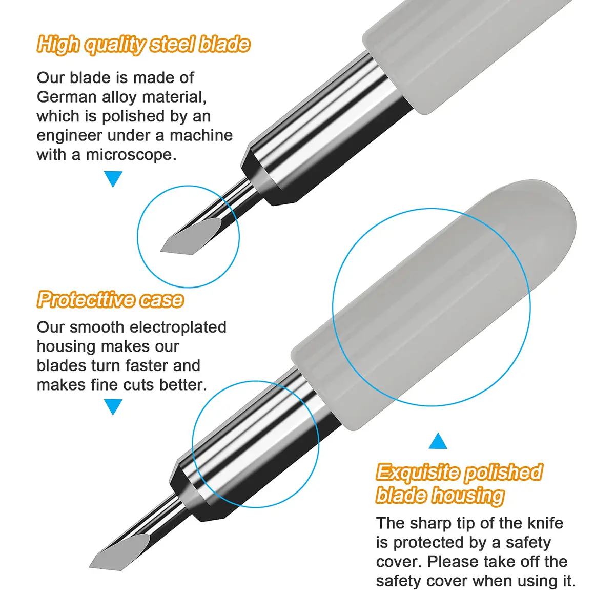 Hadwoer 5-Pack Carbide Cutting Blades Compatible with Cricut Joy & Joy Xtra | 0.63 oz (18 g) - view 3