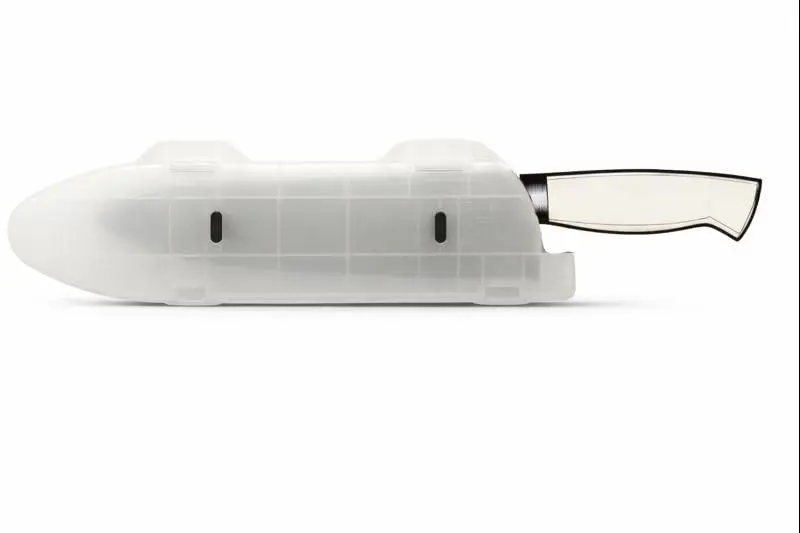 Agilux Blade Guard™ Locking Kitchen Knife Blade Protector (Clear, 10in) | Safer Storage & Longer Sharpness - main product image