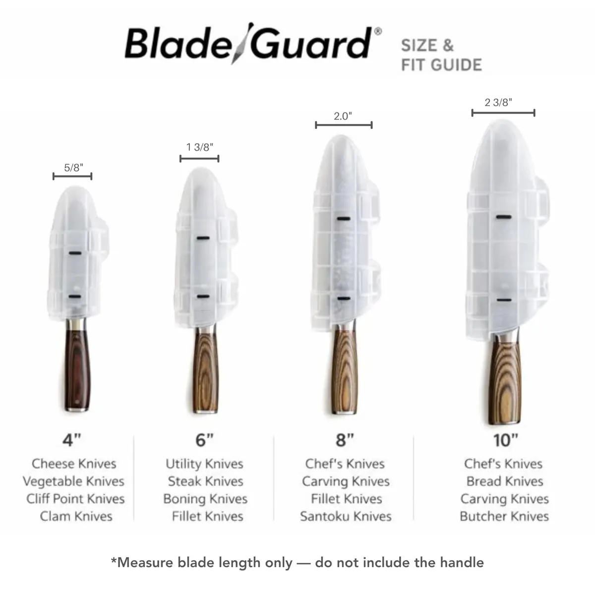 Agilux Blade Guard™ Locking Kitchen Knife Blade Protector (Clear, 10in) | Safer Storage & Longer Sharpness - view 6