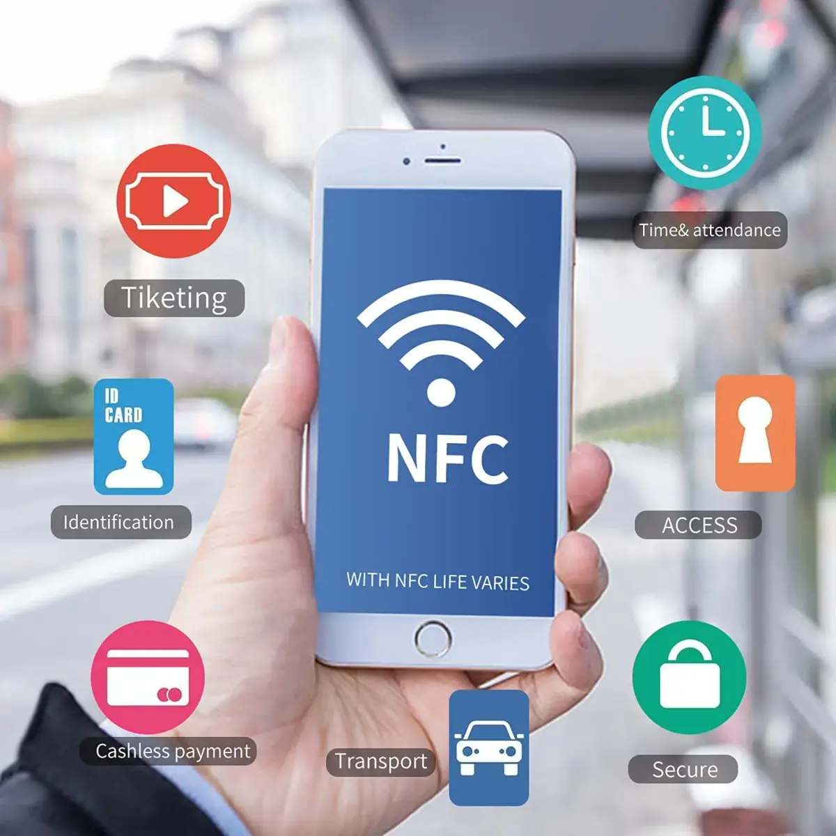 sanpopo NFC Cards NTAG215 Chip 50pcs Round 25mm | Compatible with TagMo & NFC Devices - view 6
