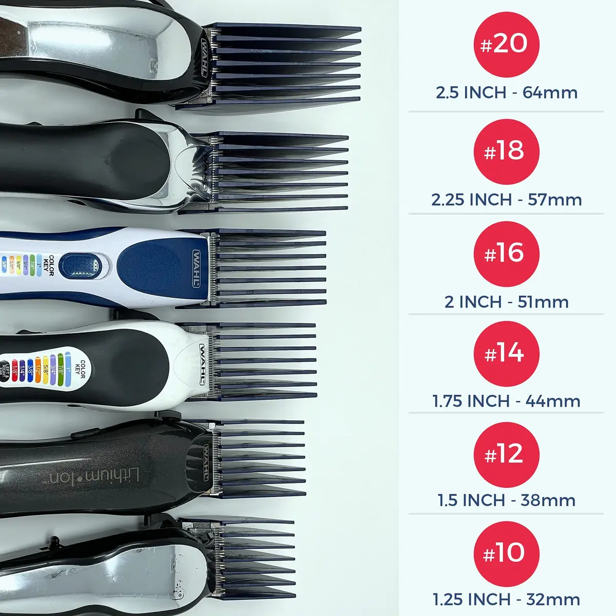 Clipquik Premium XL Clipper Guards for Wahl Clippers 2.5 inch | Extra Long, Durable, Fits Full Size Clippers - view 9