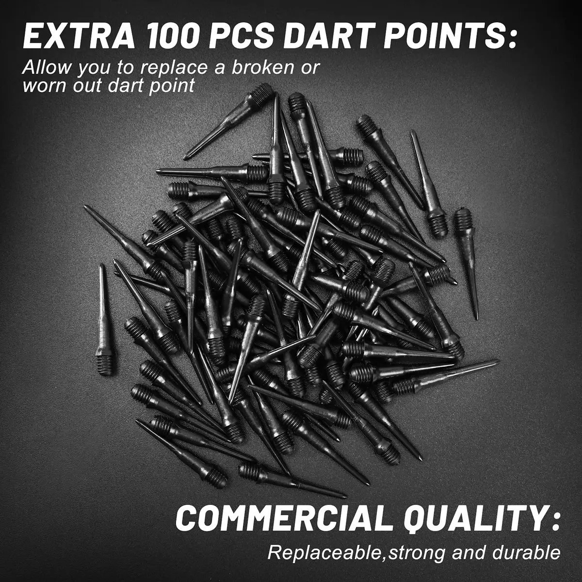 Accmor 12 Pack Soft Tip Darts Set 148mm (5.8 inch) | 13g Metal Shaft Darts with 100 Extra 2BA Tips - view 6