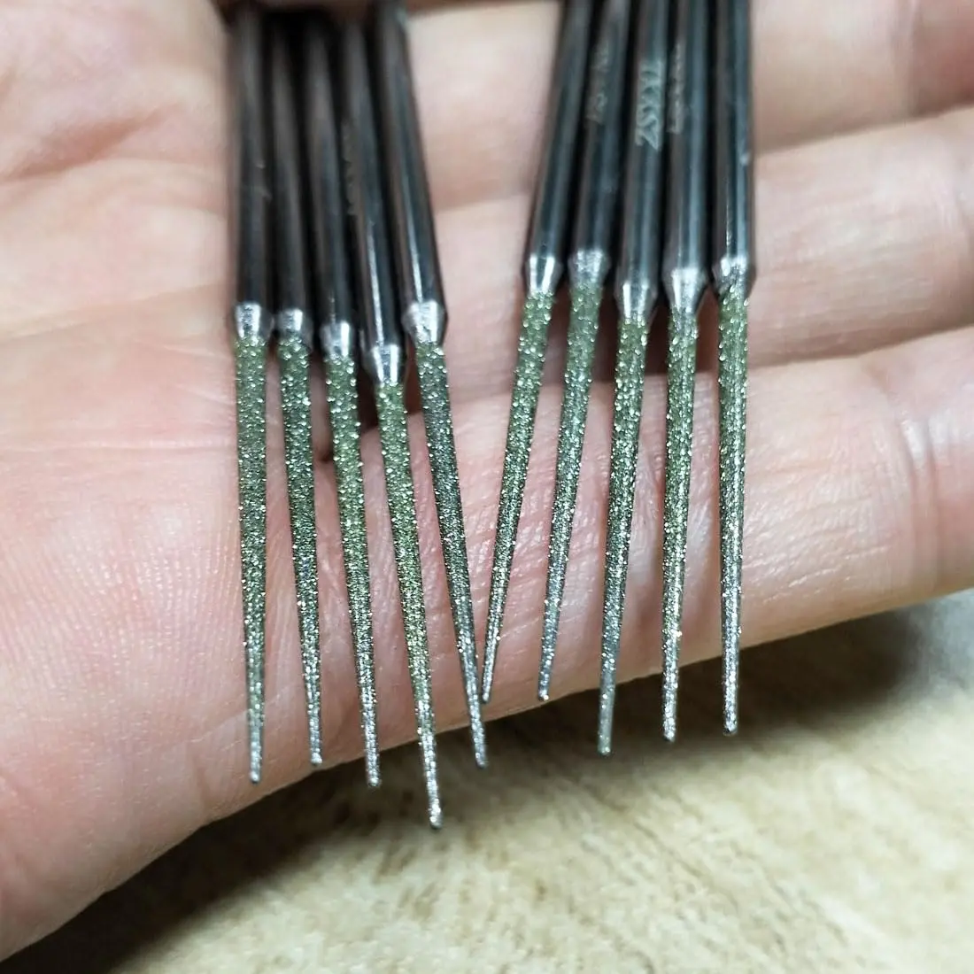 Luo ke 10 Pcs Diamond Burr Bead Reamer Set 3mm (1/8") Needle Point | For Stone, Glass, Tile, Metal - view 6