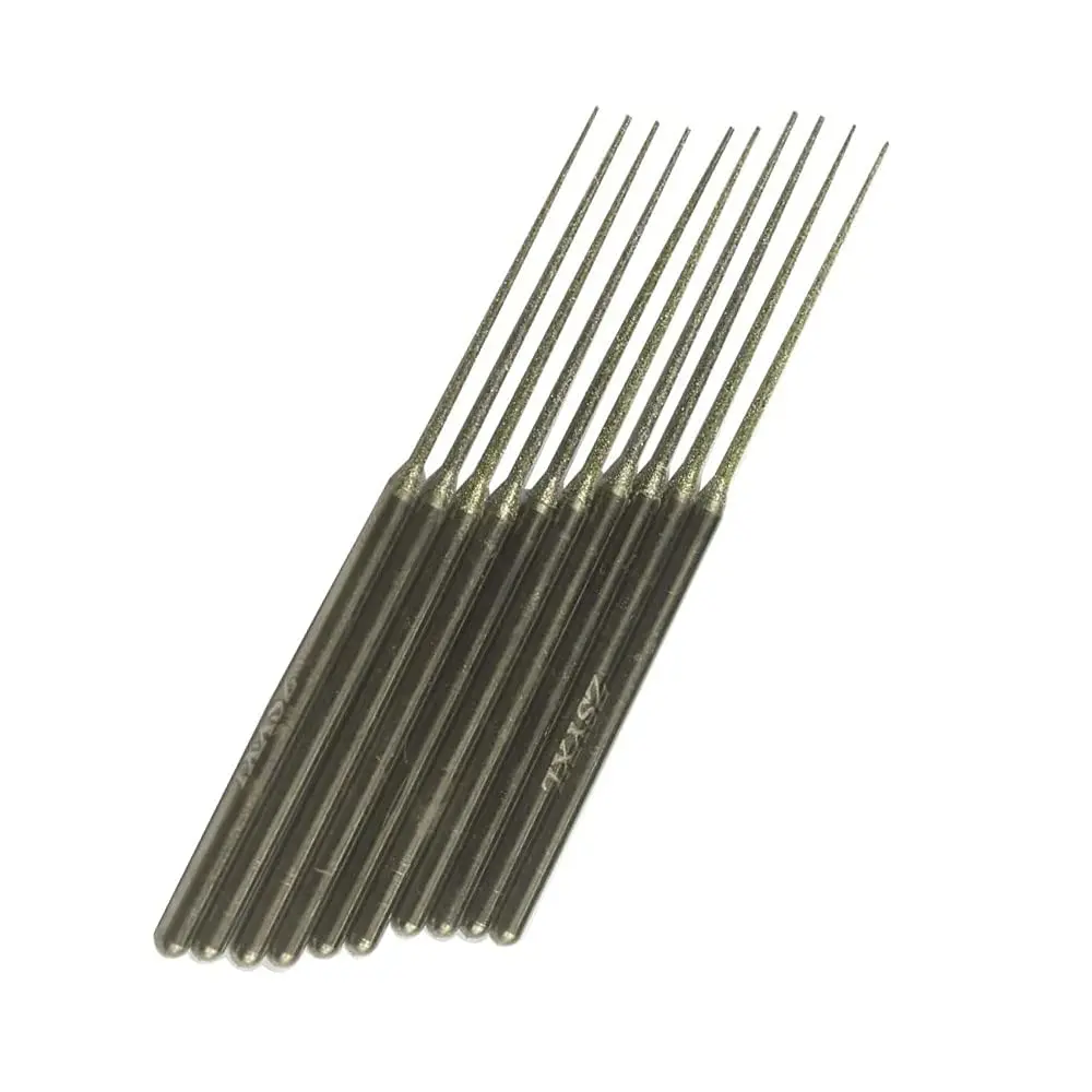 Luo ke 10 Pcs Diamond Burr Bead Reamer Set 3mm (1/8") Needle Point | For Stone, Glass, Tile, Metal - view 3
