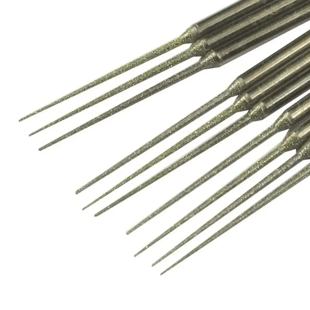 Luo ke 10 Pcs Diamond Burr Bead Reamer Set 3mm (1/8") Needle Point | For Stone, Glass, Tile, Metal - view 4