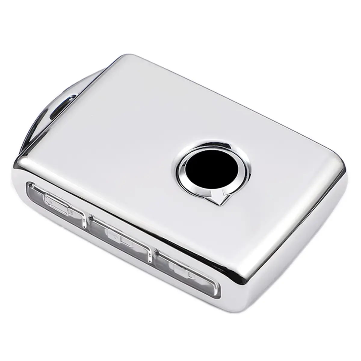 Arruweer Silver Soft TPU Key Fob Cover for Volvo XC40 XC60 XC90 S90 V90 | Full Protection Smart Key Case Holder - main product image