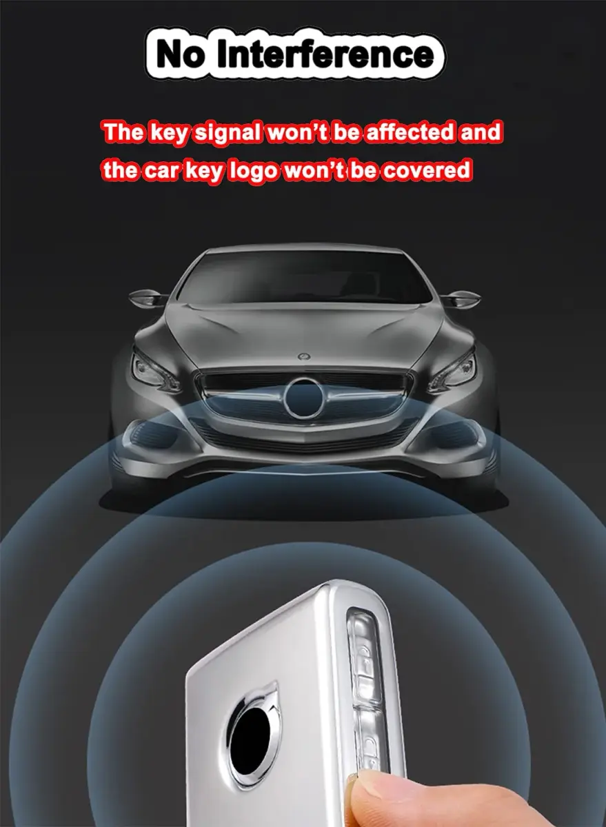 Arruweer Silver Soft TPU Key Fob Cover for Volvo XC40 XC60 XC90 S90 V90 | Full Protection Smart Key Case Holder - view 4