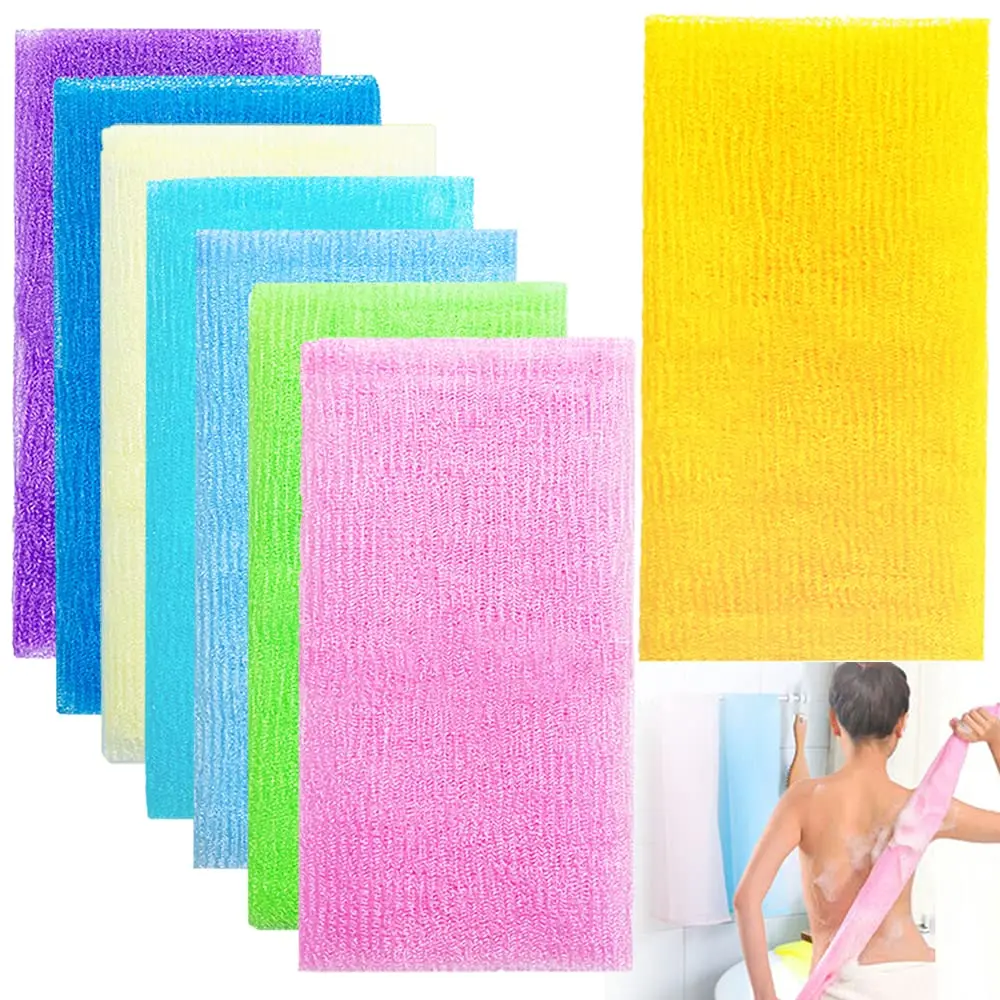 Cshangzei 8-Piece Exfoliating Bath Cloth Set 90cm (35.4 Inch) | Nylon Shower Washcloth Body Scrubber Loofah for Women and Men - main product image