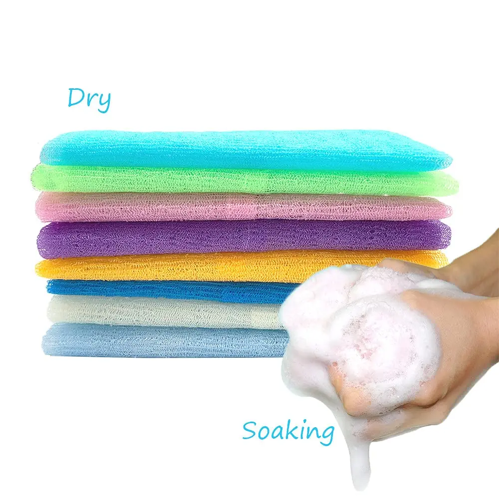 Cshangzei 8-Piece Exfoliating Bath Cloth Set 90cm (35.4 Inch) | Nylon Shower Washcloth Body Scrubber Loofah for Women and Men - view 2
