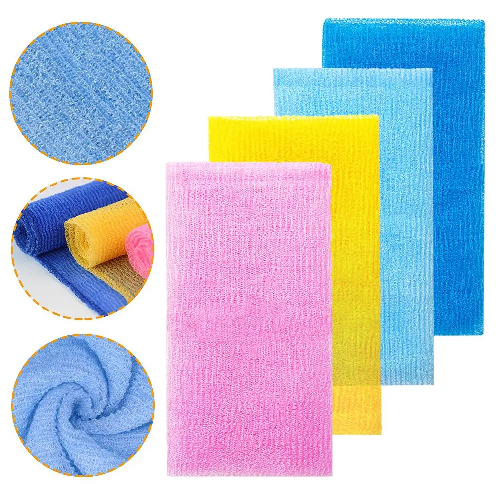 Cshangzei 8-Piece Exfoliating Bath Cloth Set 90cm (35.4 Inch) | Nylon Shower Washcloth Body Scrubber Loofah for Women and Men - view 4