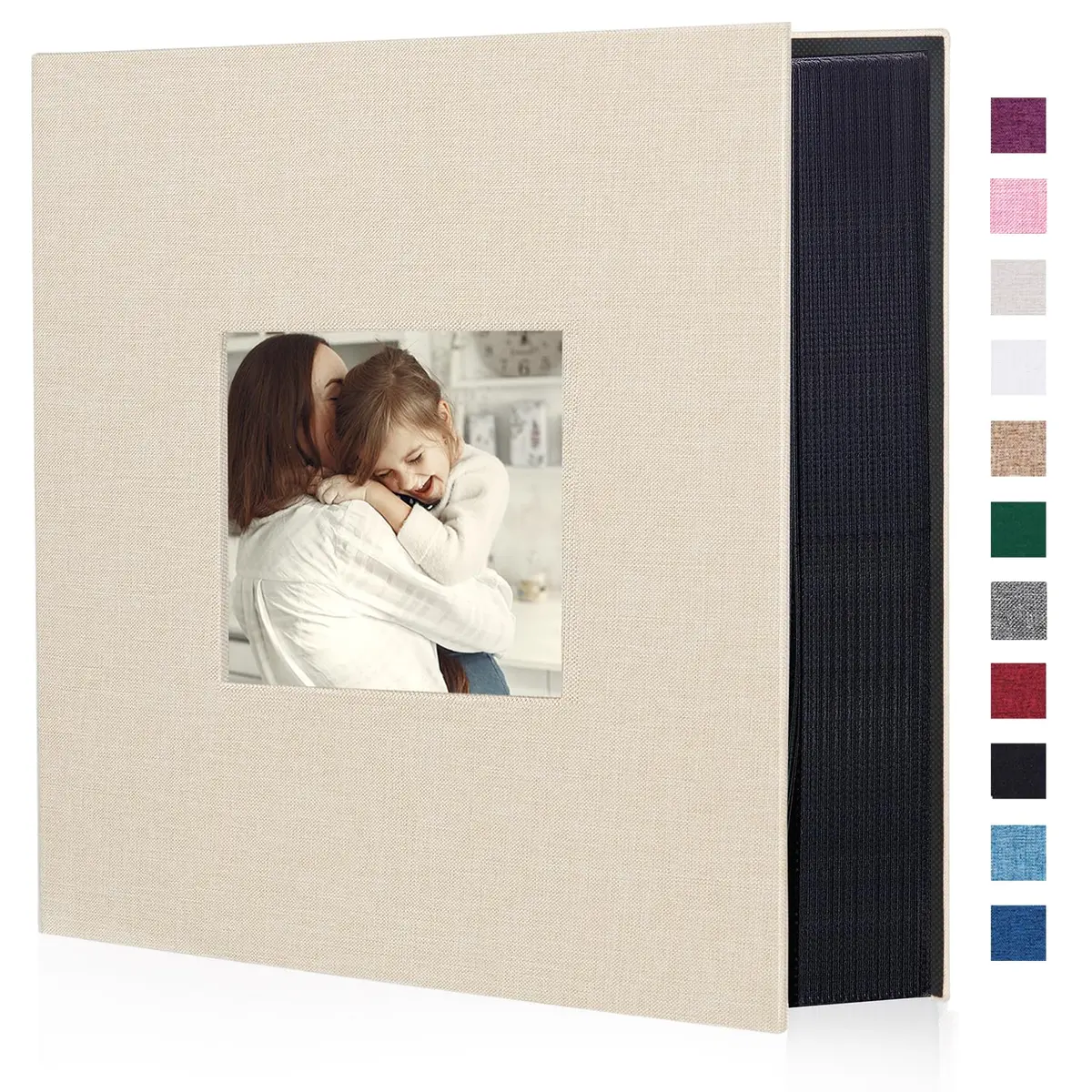 Artmag Fabric Photo Album 4x6 1000 Pockets Linen Cover Beige | Classic Wedding Anniversary Album - main product image