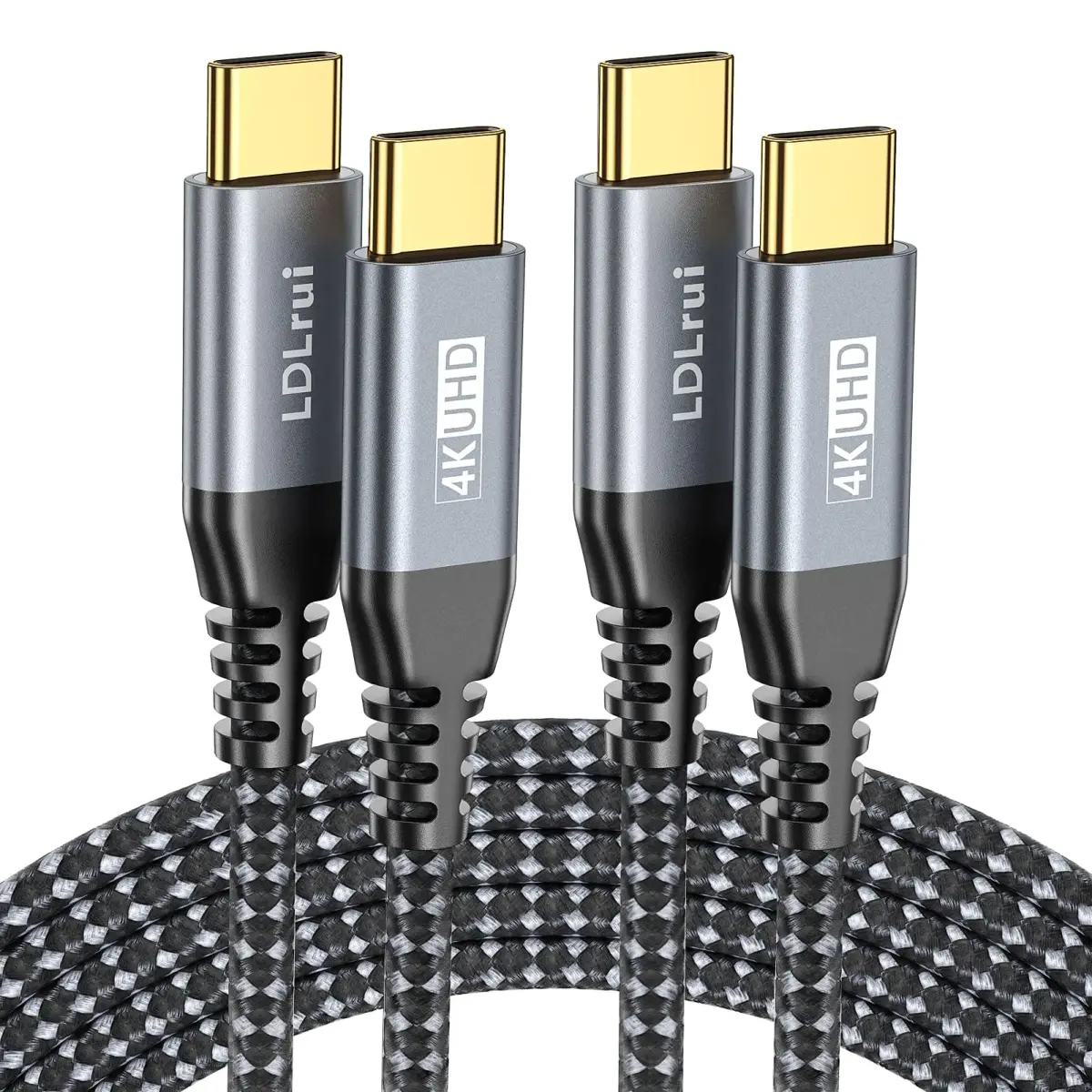 LDLrui USB C to USB C Cable 3ft (0.91m) 2-Pack | 20Gbps Data Transfer & 100W PD Charging - main product image