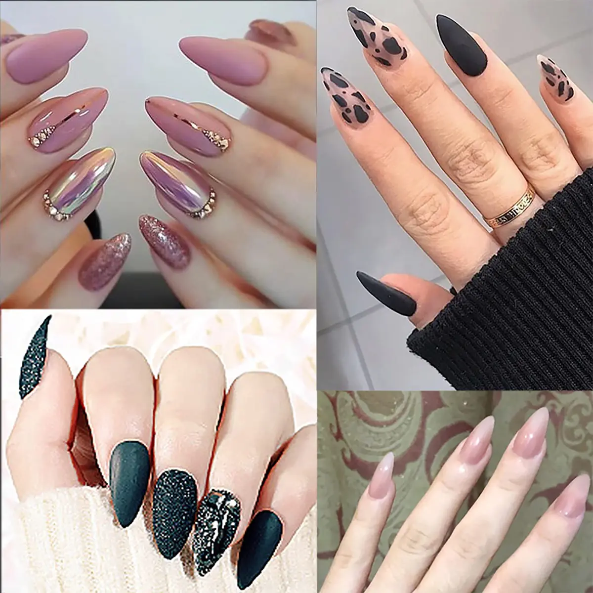 Ohlove Clear Almond Fake Nail Tips Full Cover Acrylic Nails 500 Piece Assortment | DIY Nail Art for Professional & Beginner Use - view 6