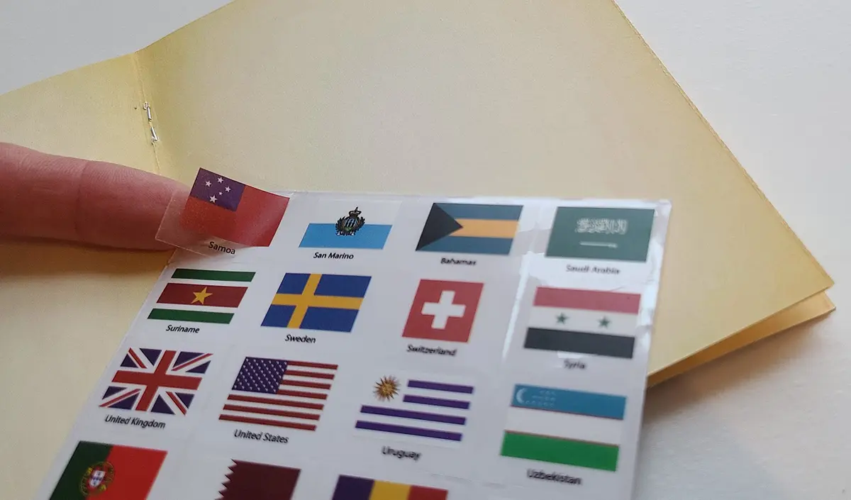 SJPRINTER World Flags Stickers - 192 Countries Transparent Planner Travel Stickers | Classic Multicolor Variety Pack - view 3