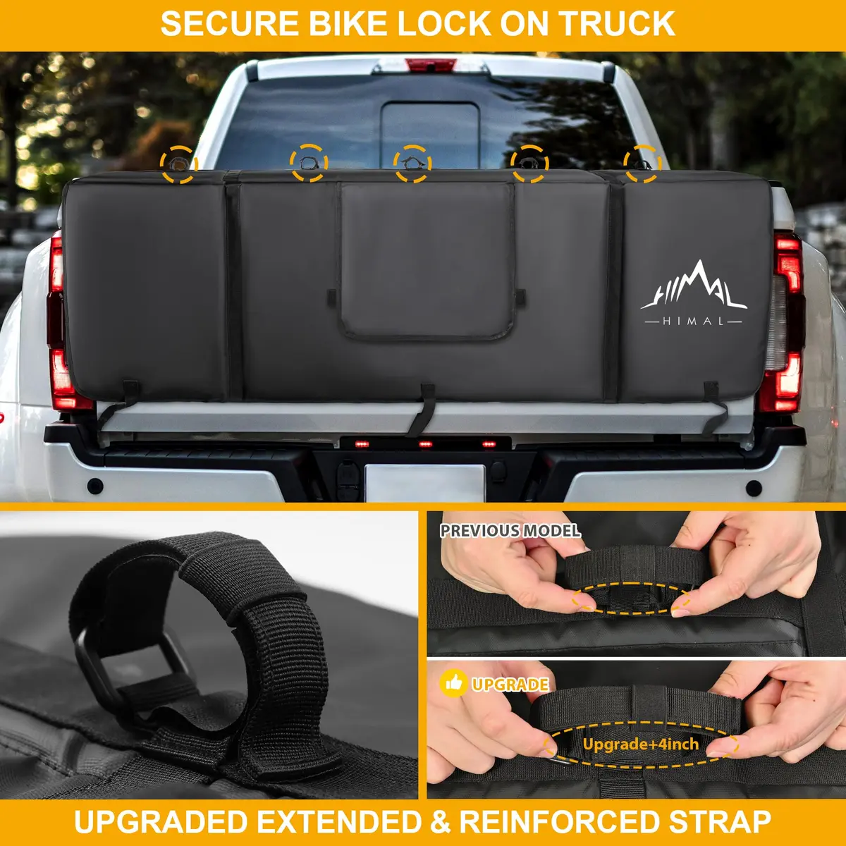 Himal Outdoors Tailgate Pad for Mountain Bike | Fits Most Trucks, Water-Resistant, Holds 5 Bikes - view 4