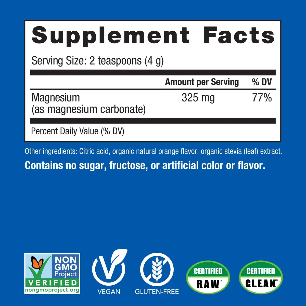 Natural Vitality Calm Magnesium Powder 8oz | Supports Stress & Relaxation - view 4