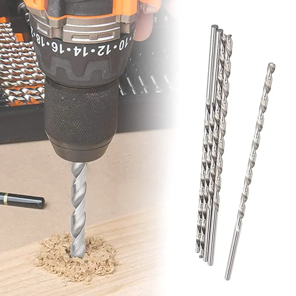 Hegebeck Extra Long Drill Bit Set, Twist Drill Bits, 7mm Dia Round Shank 350mm High Speed Steel for Metal Aluminum Alloy Iron | Durable & Precise (70-120 chars) - view 6