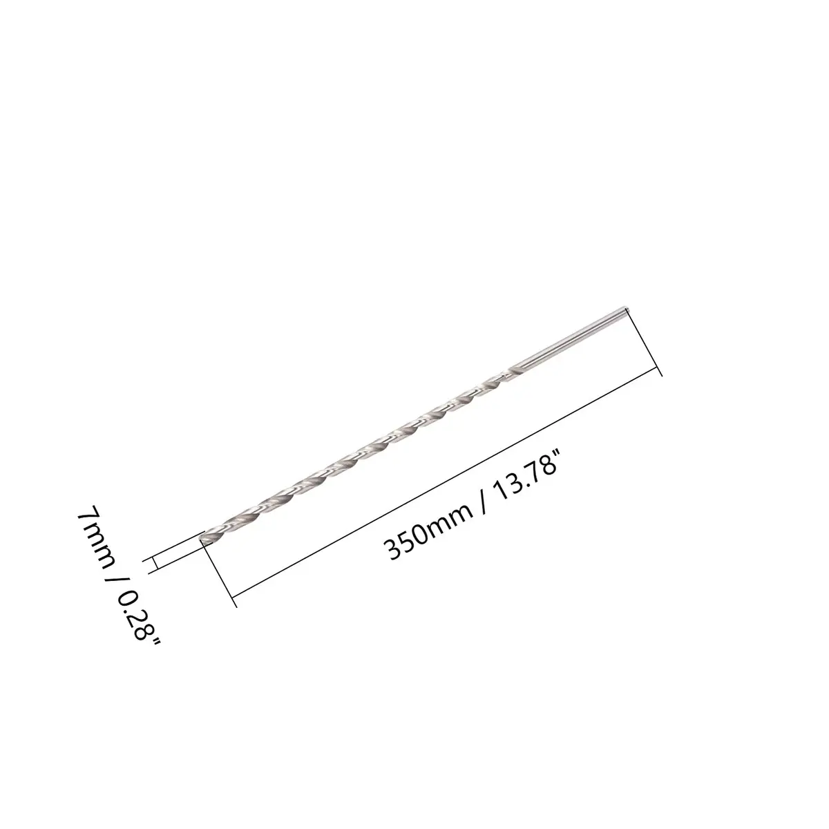 Hegebeck Extra Long Drill Bit Set, Twist Drill Bits, 7mm Dia Round Shank 350mm High Speed Steel for Metal Aluminum Alloy Iron | Durable & Precise (70-120 chars) - view 2