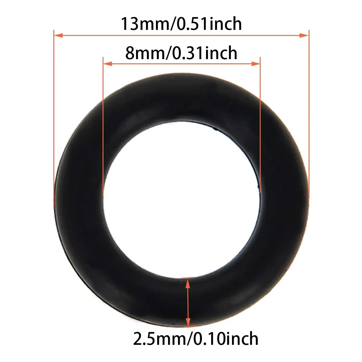Aicosineg Buna-N O-Ring 13x8x2.5mm | Durable NBR Seal for Plumbing & Mechanical Use - view 3