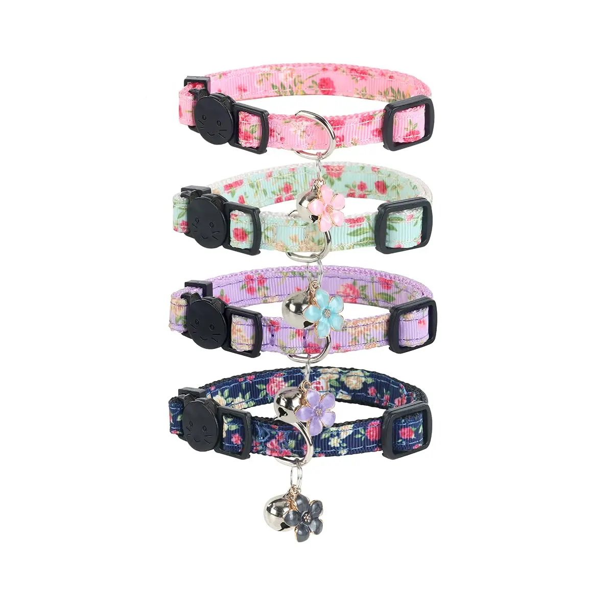 Yizepet Cat Collars with Bells, Breakaway Kitten Collar, Cute Kitty Collar, Pet Supplies Accessories | Adjustable Floral Design (70-120 chars) - main product image