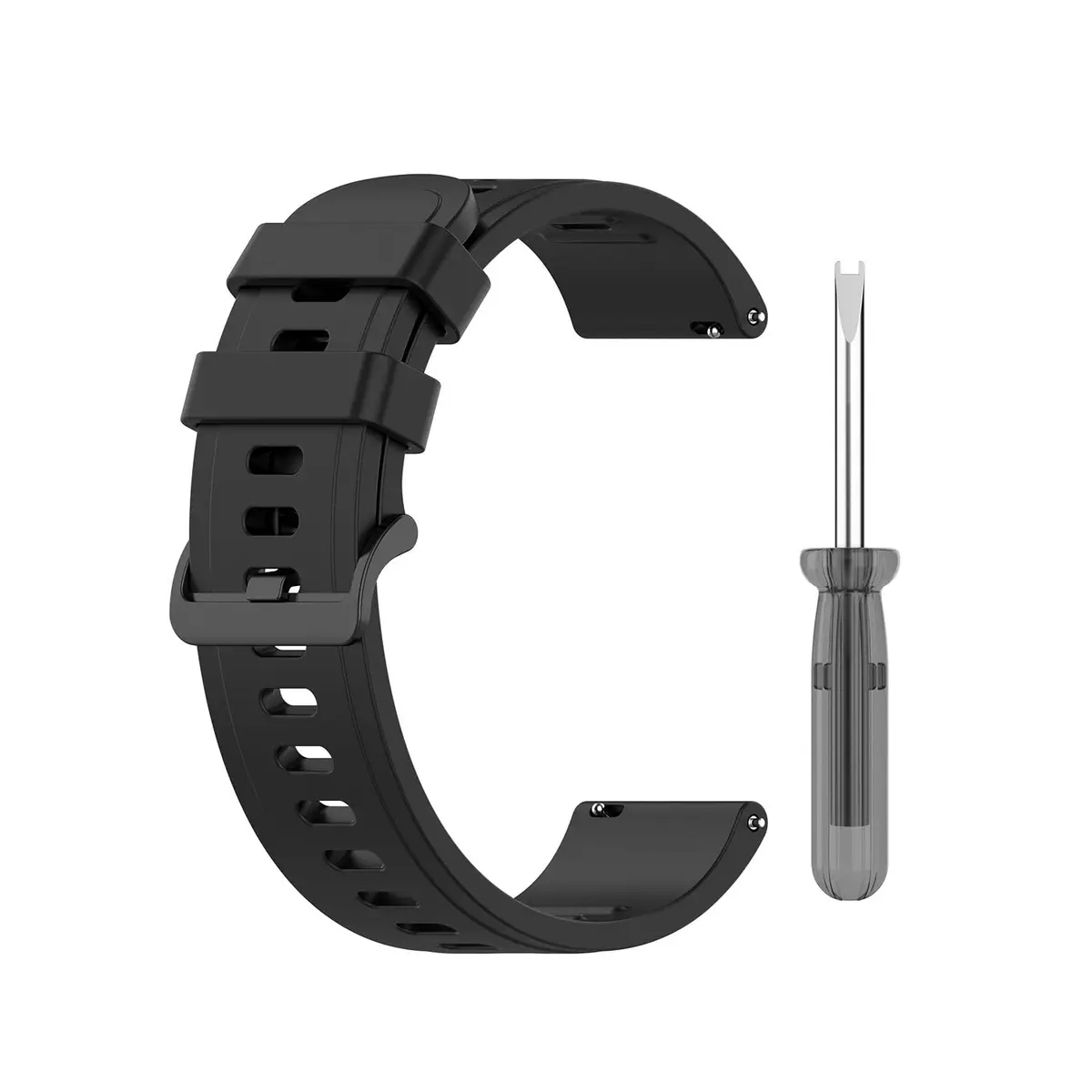 Senter 20mm Silicone Sport Replacement Watch Band Compatible with Amazfit Neo GTR 42mm GTS GTS 2 GTS 2e GTS 2 Mini Bip Lite S U Black - view 3