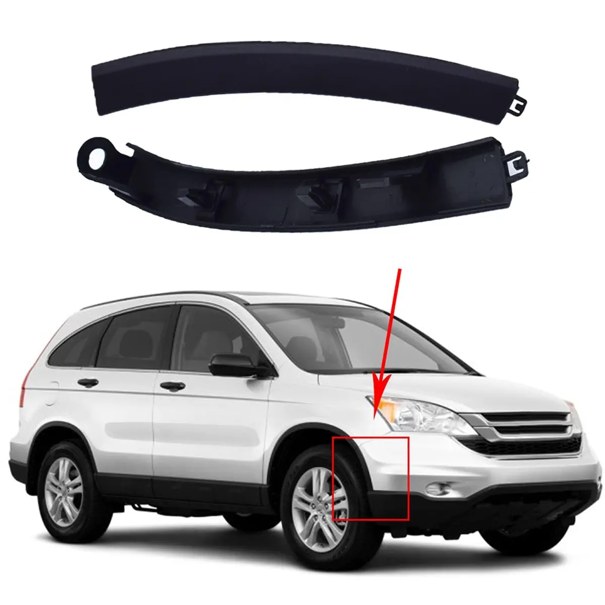 munirater Front & Rear Bumper Filler Set for 2007-2011 CR-V | Primed, Durable Plastic - view 2