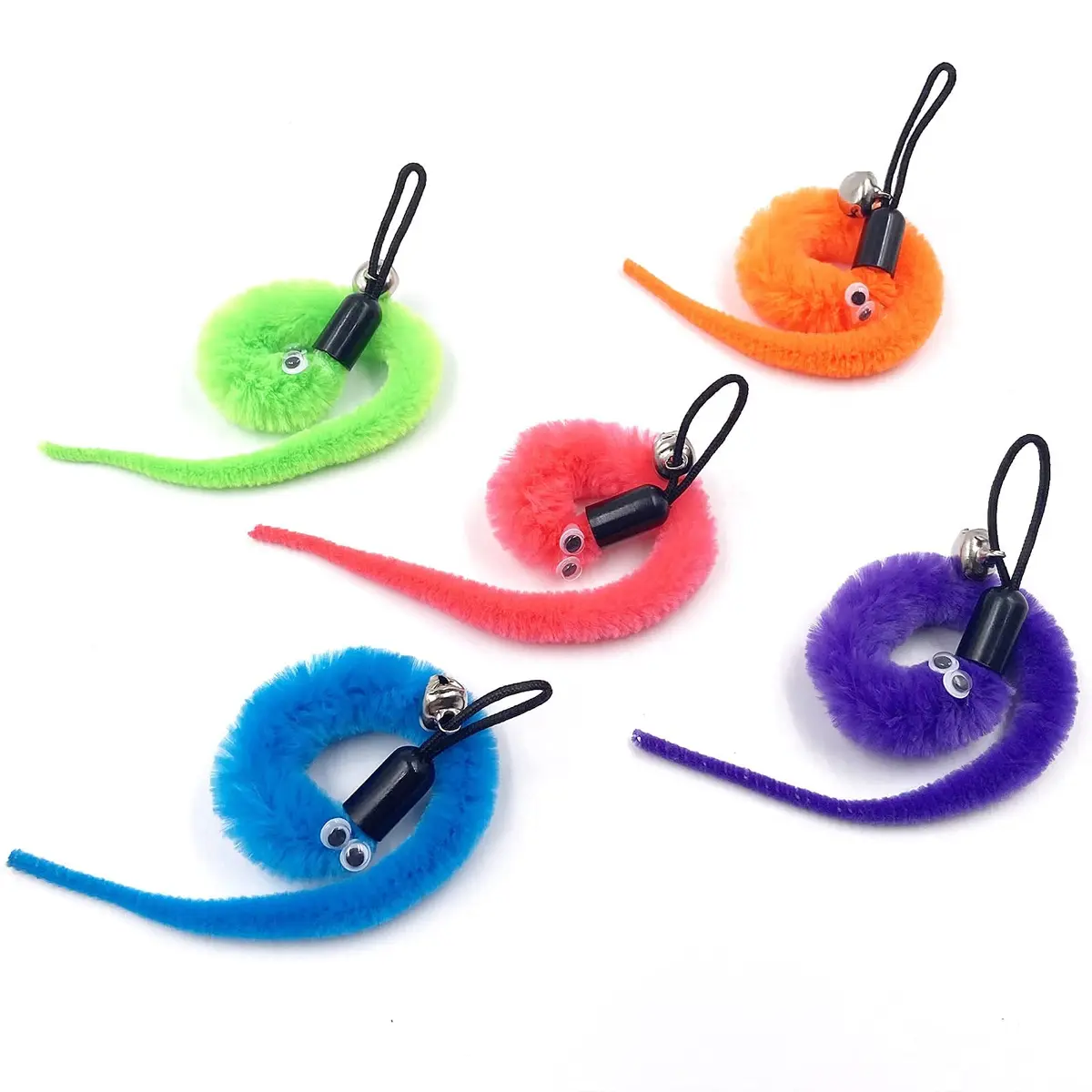 TIENAILING Cat Toy Worm Refills | 15 Pieces Interactive Cat Wand Attachments for Indoor Cats - view 6