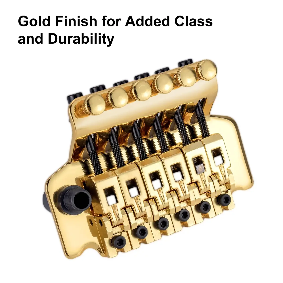 Swhmc Gold 2-Point Double Locking Tremolo Bridge for Stratocaster 93mm (3.66inch) | Tuning Stability for Whammy Bar Use - view 2