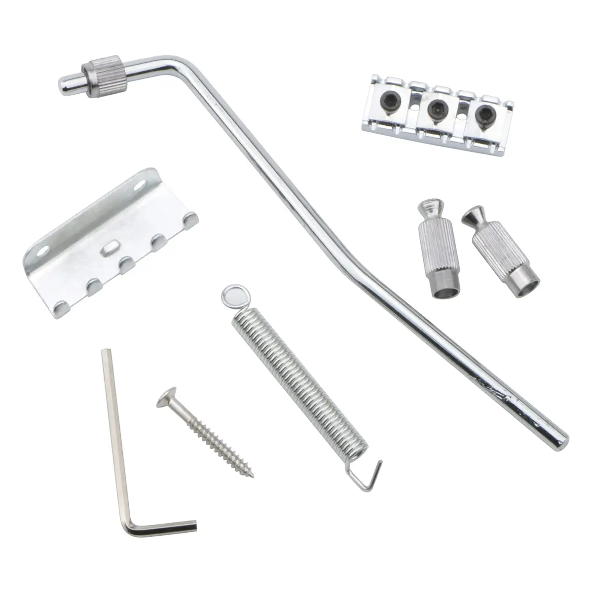 Swhmc Chrome Tremolo Bridge for Strat - Double Locking Floyd Rose Type | Guitar Bridge Upgrade - view 7