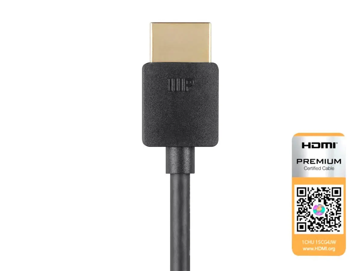 Monoprice High Speed HDMI Cable 2ft | Certified Premium 4K@60Hz HDR 18Gbps - view 3