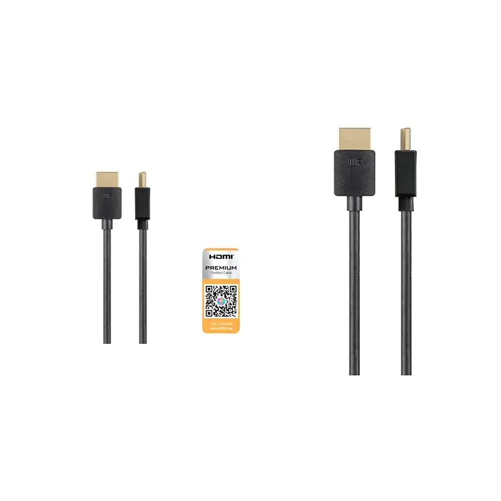 Monoprice High Speed HDMI Cable - 2 Feet | Certified 4K@60Hz HDR, 18Gbps, 36AWG, Ultra Slim - main product image