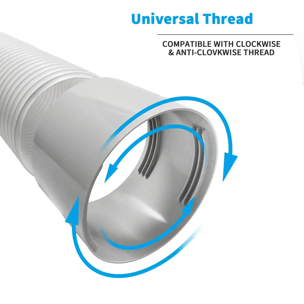 Qualward Portable Air Conditioner Hose 5.1 Inch Diameter Anti-Clockwise Exhaust Vent | Extends to 80 Inches - view 4