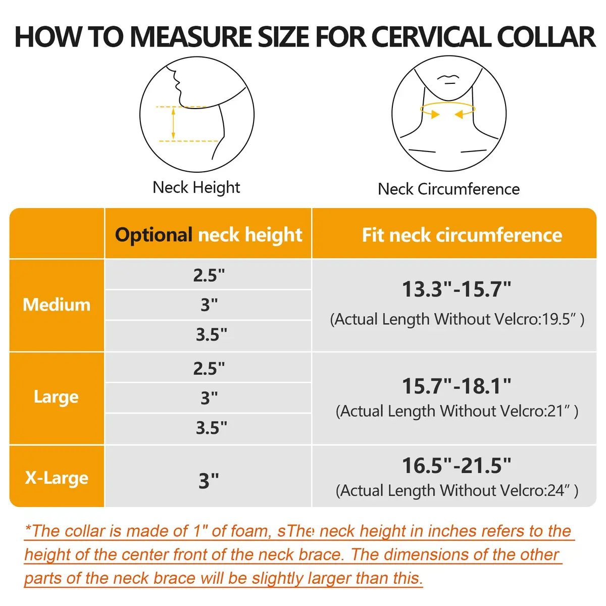 Cozyhealth Soft Foam Neck Brace Universal Cervical Collar L | Adjustable Neck Support for Sleeping, Pain Relief & Spine Pressure - view 2
