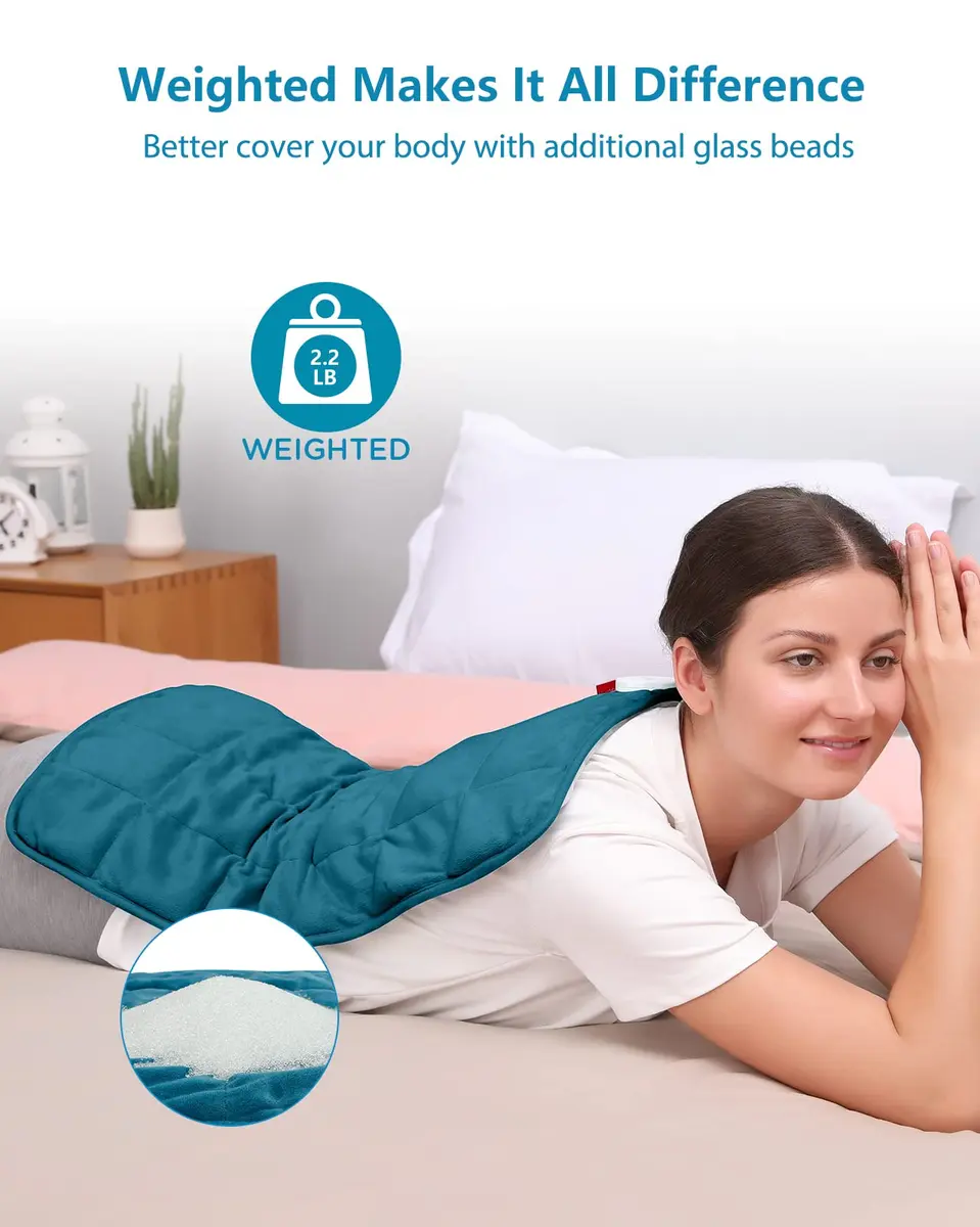 Comfytemp Weighted Heating Pad for Back & Period 12x24 in | Auto 2H Off, FSA Eligible - view 3