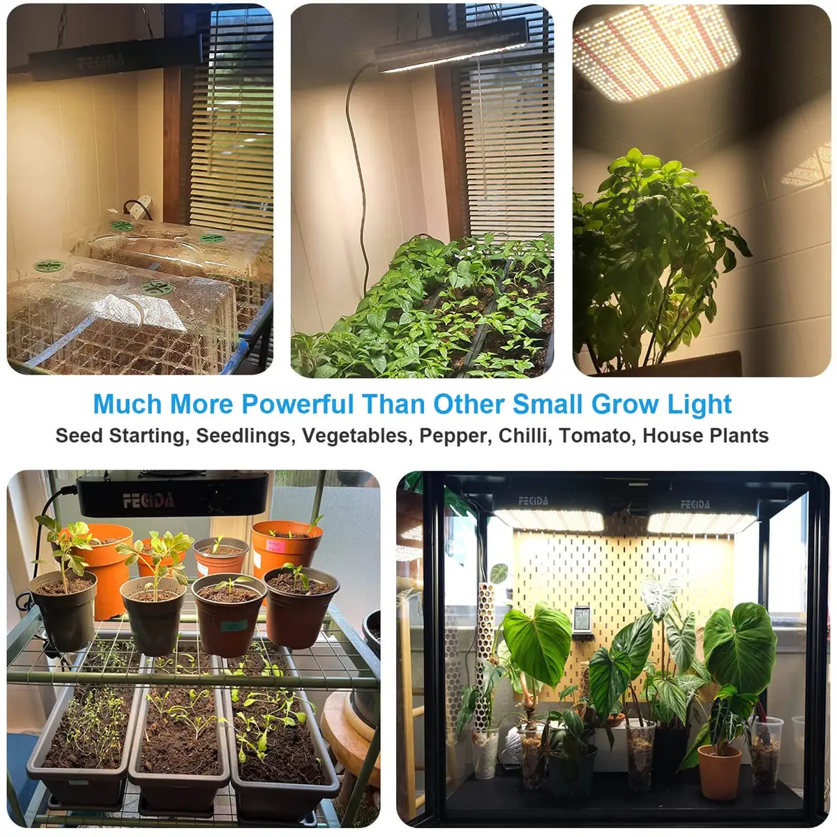 FECiDA Cruiser Series 65W Dimmable Full Spectrum LED Grow Light for 2x2 ft Coverage | Quiet Cooling Fan & Daisy Chain - view 7