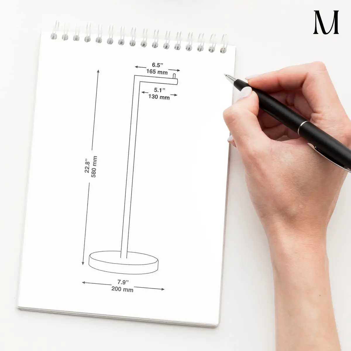 MARMOLUX ACC Free Standing Toilet Paper Holder Stand, Brushed Steel | Modern & Durable Bathroom Storage - view 5