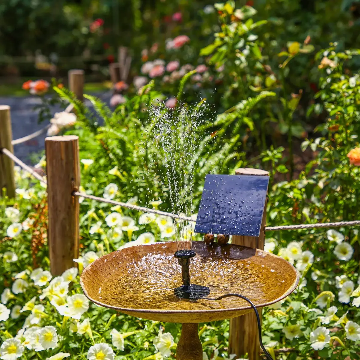 AISITIN DIY Solar Water Pump Kit with 6 Nozzles | 71cm Max Water Height - view 8