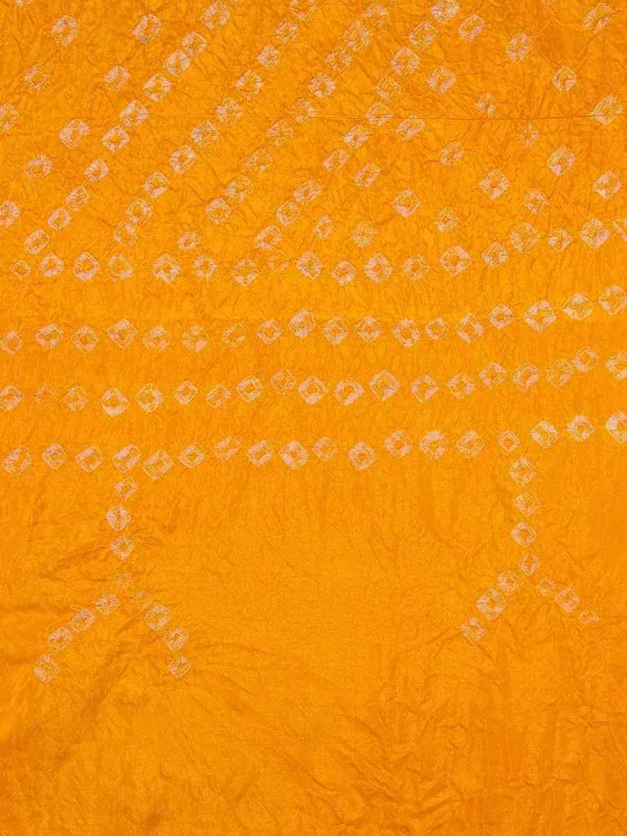 DUPATTA BAZAAR Women's Yellow Bandhini Silk Dupatta | Versatile 2.4m Silk Accessory - view 5