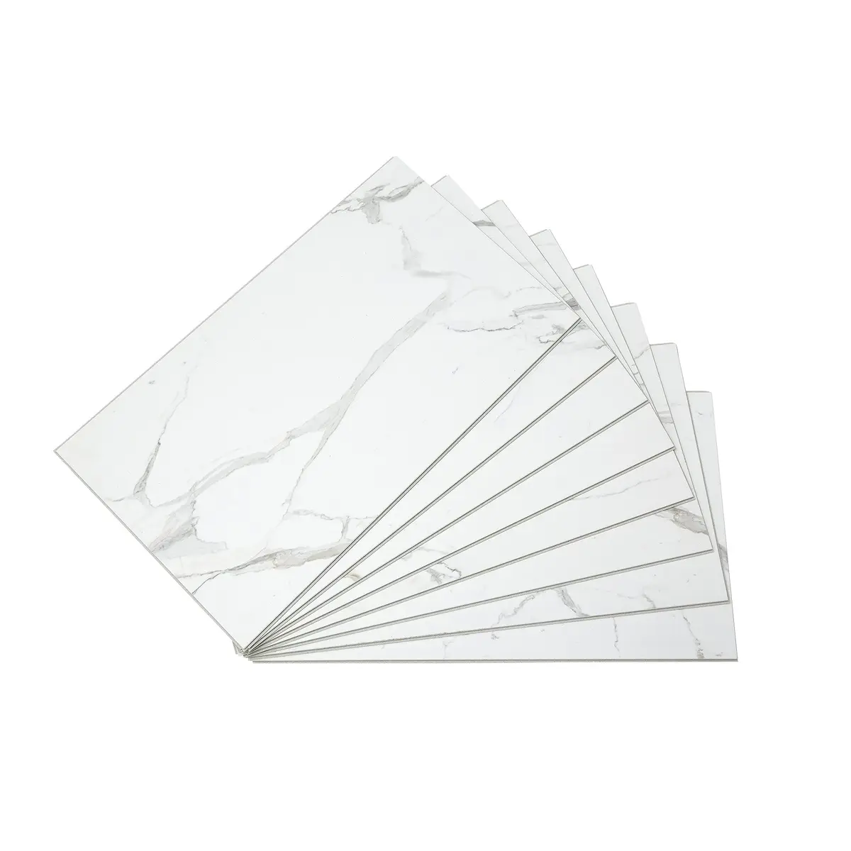 Palisade 25.6 in. x 14.8 in. Vinyl Wall Tiles in Carrara Marble (8 Pack) | Elegant DIY Natural Stone Look - main product image