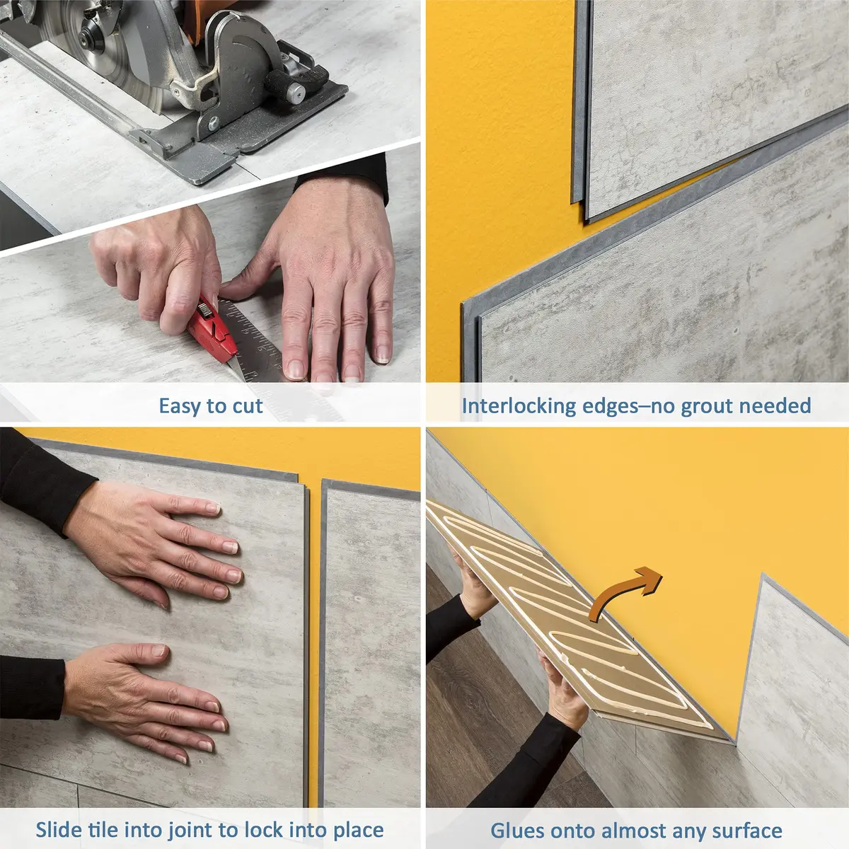 Palisade Vinyl Wall Tiles 25.6 in. x 14.8 in. Wind Gust | Waterproof, DIY Friendly (70-120 chars) - view 7