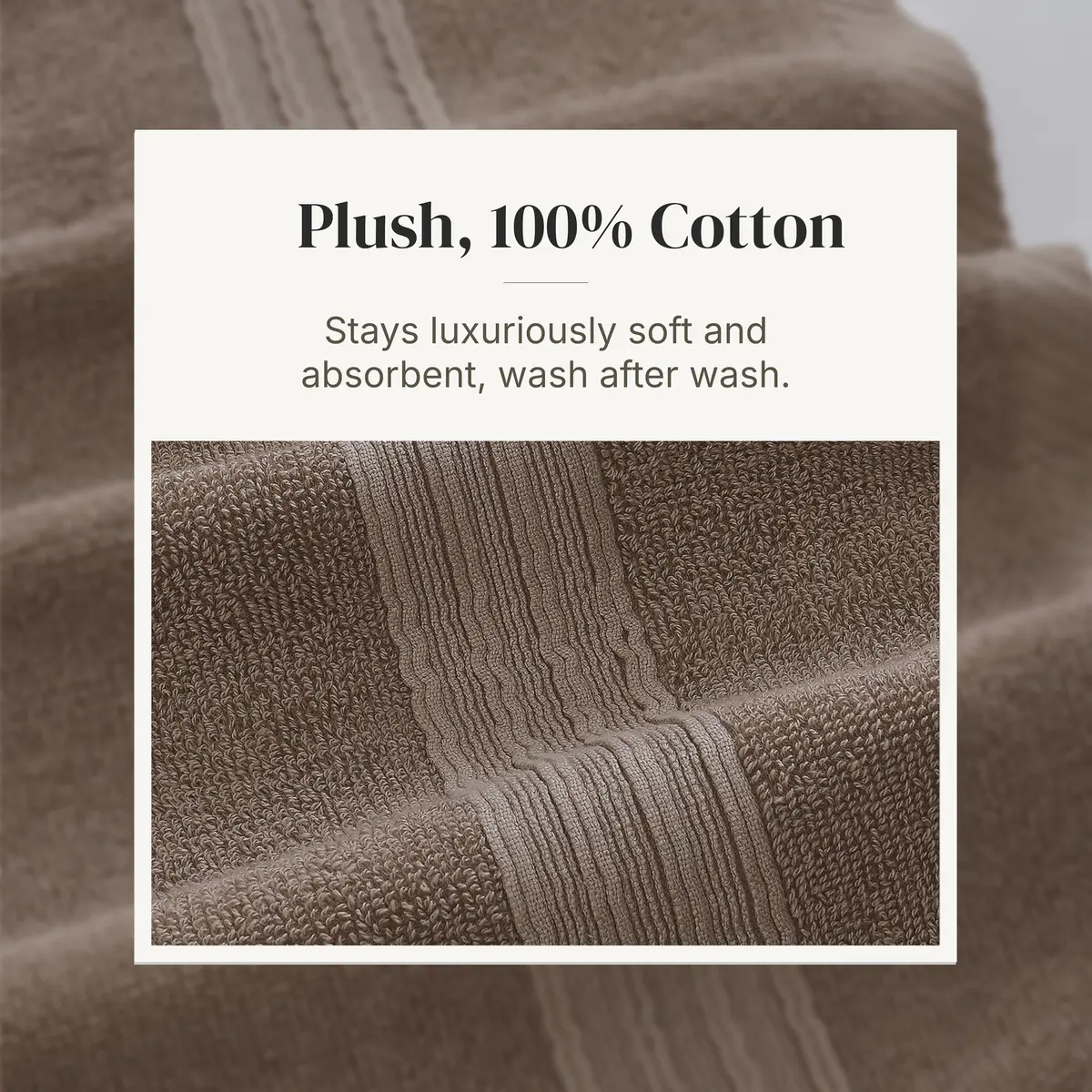 Modern Threads 6 Piece Cotton Bath Towel Set – Reversible Floral Trail, 27x54 & 16x28 Inches, Extra Soft & Absorbent - view 5