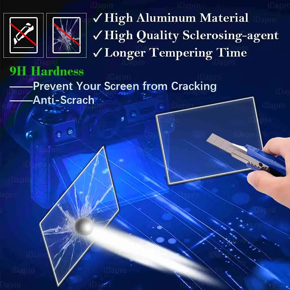 iDaPro Screen Protector for Fujifilm X-T30 9H Tempered Glass | Scratch & Drop Resistant - view 3