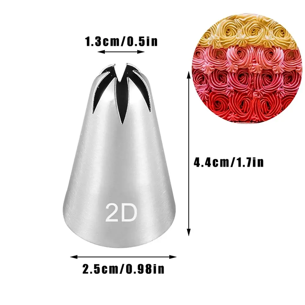 Bmaacye Icing Piping Tip Set,3 Large Decorating Tips Stainless Steel | Cake & Cupcake Decorating Tools - view 4
