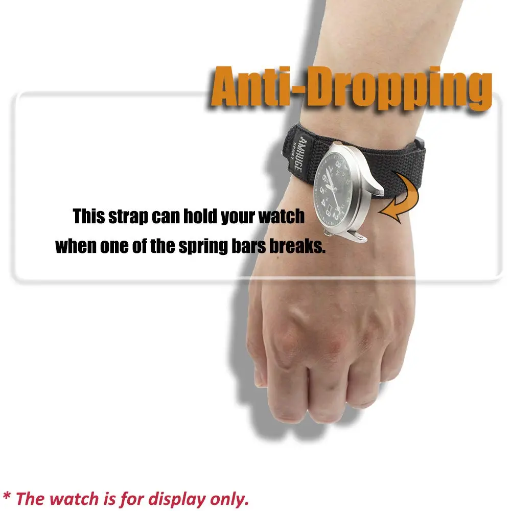 AMHUGE Sport Watch Band Waterproof Nylon 18mm-Long | Breathable, Quick-Drying & Anti-Sweat (enables outdoor activity fit) - view 4