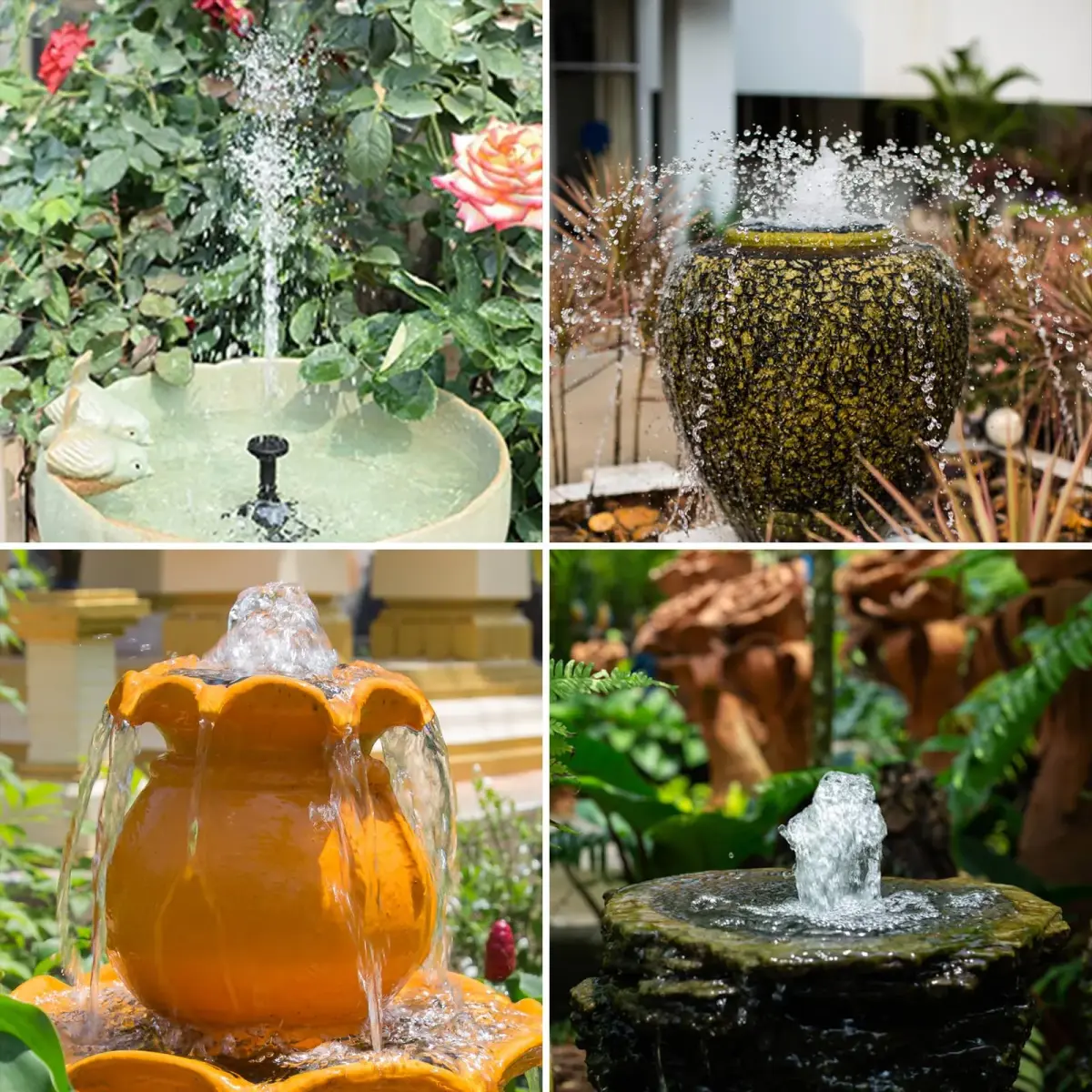 AISITIN 2.5W Solar Fountain Pump Kit with 6 Nozzles & 4ft Hose | Bird Bath, Pond, Garden Water Feature - view 4