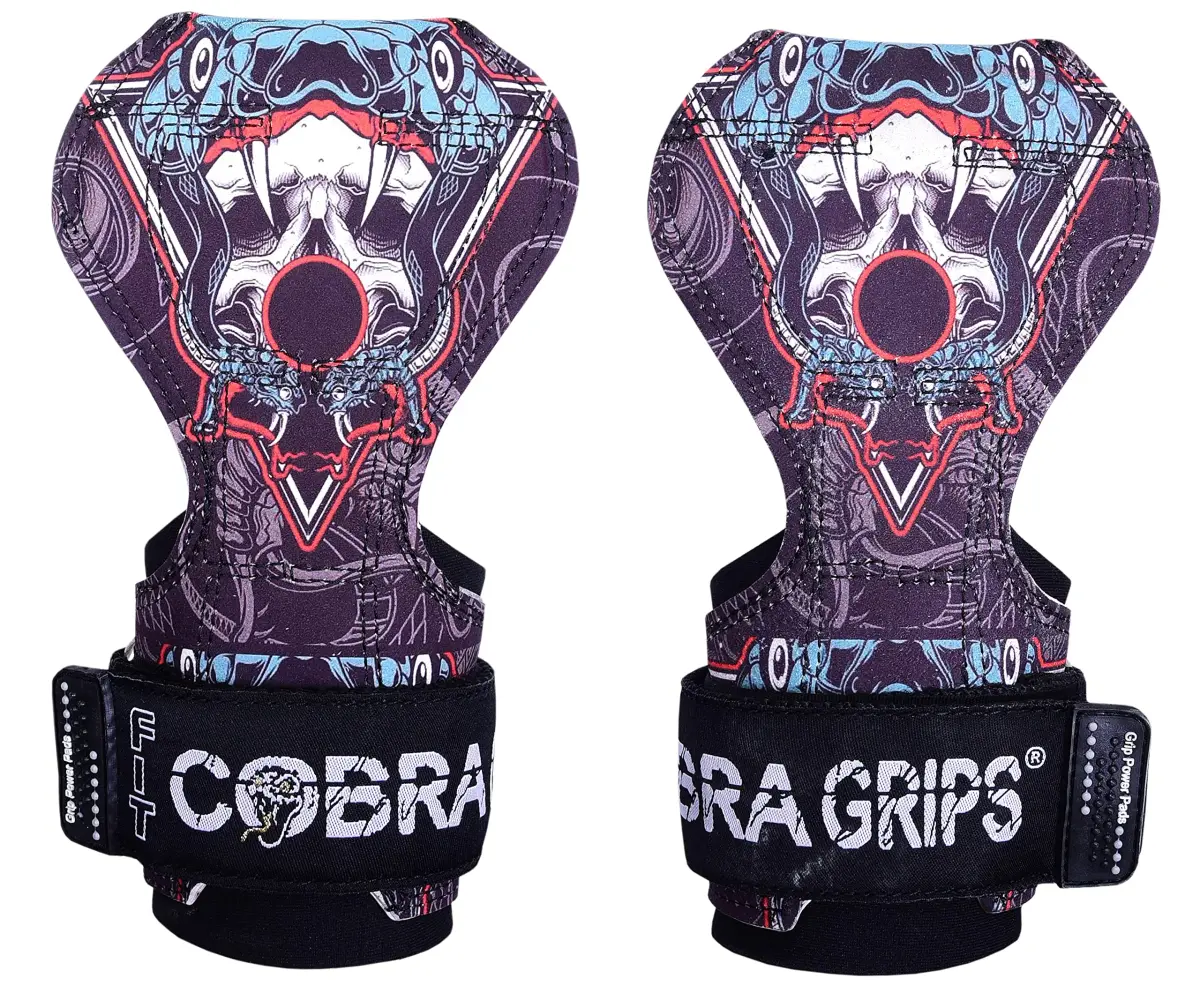 Cobra Grips Weight Lifting Gloves with Adjustable Neoprene Padded Wrist Wraps - Heavy Duty Alternative to Power Lifting Hooks for Deadlifts (FIT Fang-Sub-LA) 6mm - view 5