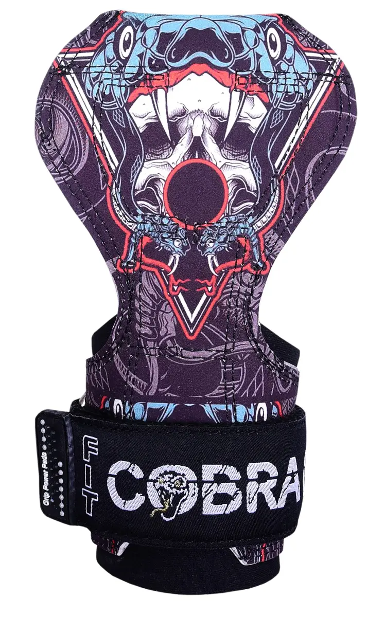 Cobra Grips Weight Lifting Gloves with Adjustable Neoprene Padded Wrist Wraps - Heavy Duty Alternative to Power Lifting Hooks for Deadlifts (FIT Fang-Sub-LA) 6mm - view 6